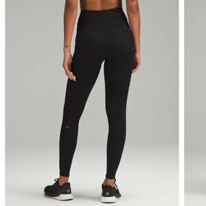 Lululemon Fast and Free High-Rise Fleece Tight Pockets Black - Size 8 Leggings